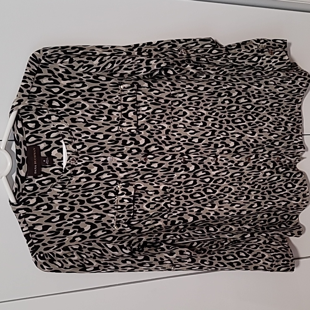 Dana Buchman Cheetah Print Blouse - Size Medium.